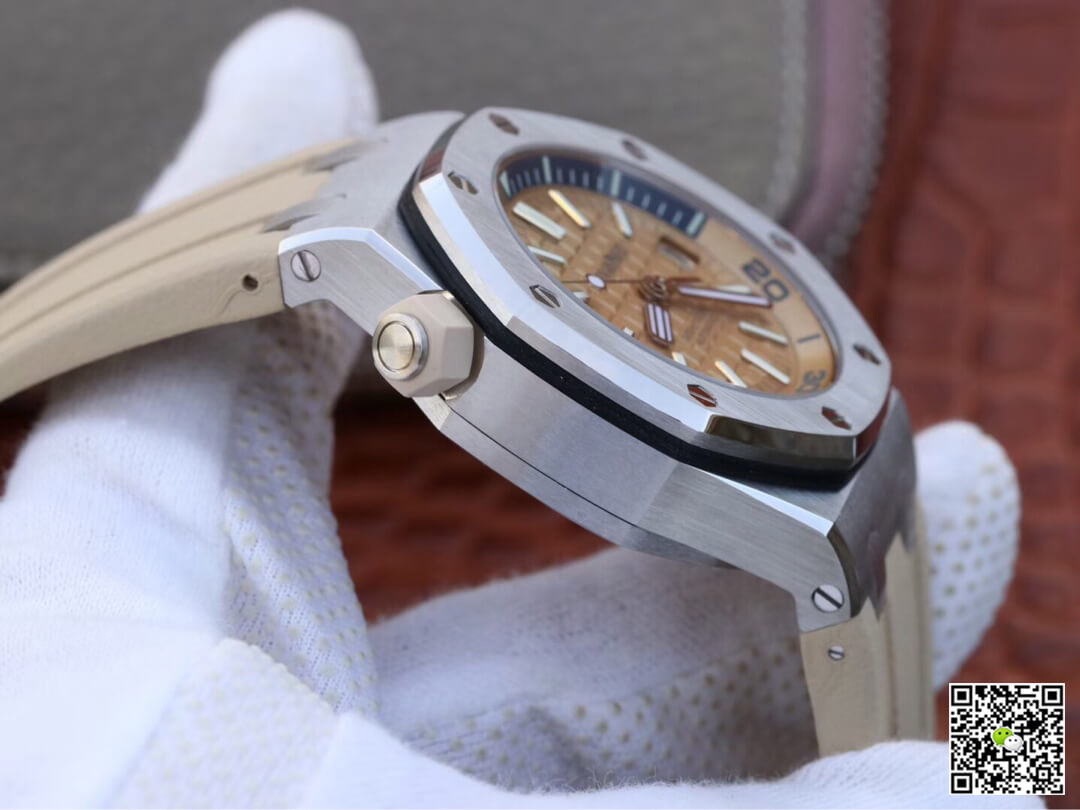 Replica Audemars P1g*et Royal Oak Offshore 15710ST.OO.A085CA.01 1:1 Best Edition JF Factory Beige Dial