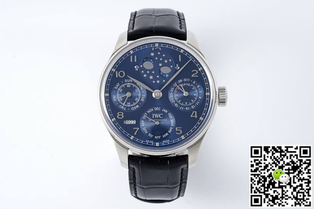 Replica IWC Portuguese Perpetual Calendar IW503401 1:1 Best Edition APS Factory Blue Dial