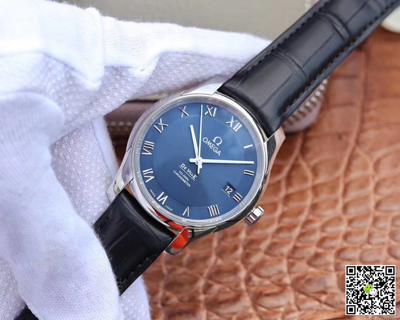 Replica 0me*ga De Ville 431.13.41.21.03.001 1:1 Best Edition VS Factory Blue Dial Swiss ETA8500