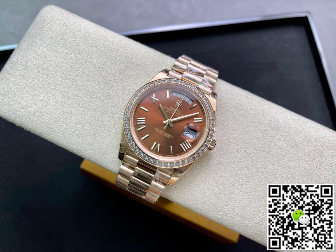 Replica R01ex Day Date M228345RBR-0009 1:1 Best Edition EW Factory Brown Dial