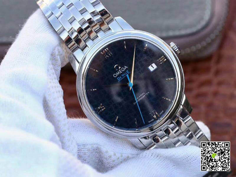 Replica 0me*ga De Ville Prestige 424.10.40.20.03.003 1:1 Best Edition Swiss ETA2892 Blue Textured Dial