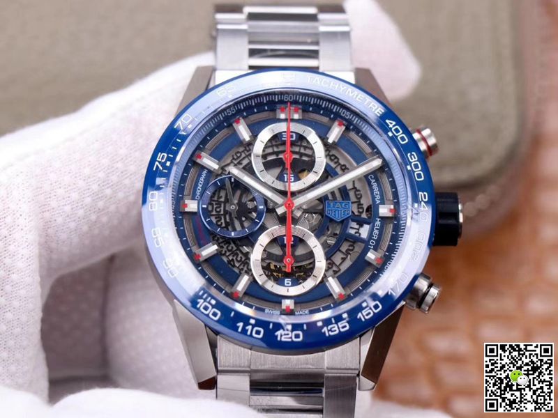 Replica Tag Heuer Carrera Calibre Heuer 01 CAR201T.BA0766 Chronograph 1:1 Best Edition XF Factory Blue Dial Swiss Calibre 01