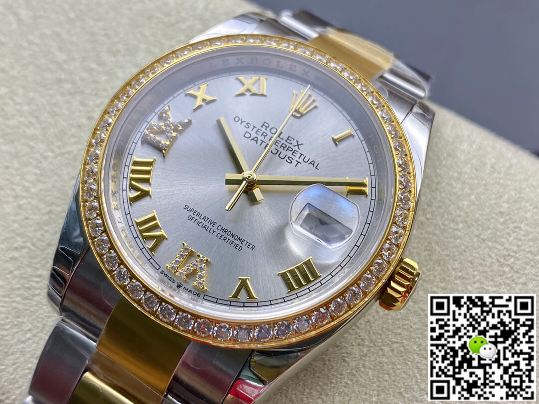Replica R01ex Datejust M126283RBR-0018 1:1 Best Edition EW Factory Silver Dial