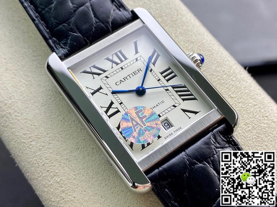 Replica Ca*t1er Tank W5200027 1:1 Best Edition AF Factory Silvery White Dial