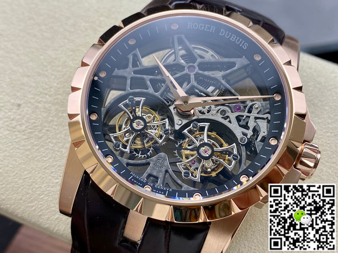 Replica Roger Dubuis Excalibur RDDBEX0395 1:1 Best Edition YS Factory Double Tourbillon Dial