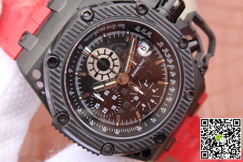 Replica Audemars P1g*et Royal Oak Offshore 26165IO.OO.A002CA.02 Noob Factory 1:1 Best Edition Swiss ETA7750 Black Dial