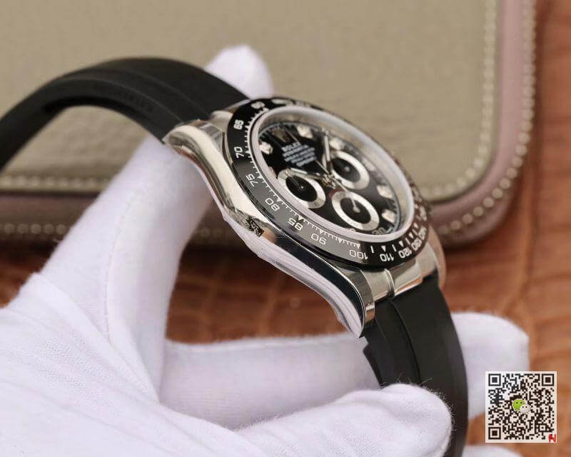 R01ex Daytona Replica Cosmograph 116519 Noob Factory 1:1 Best Edition D1am0nds Markers Swiss ETA4130 Black Rubber Strap
