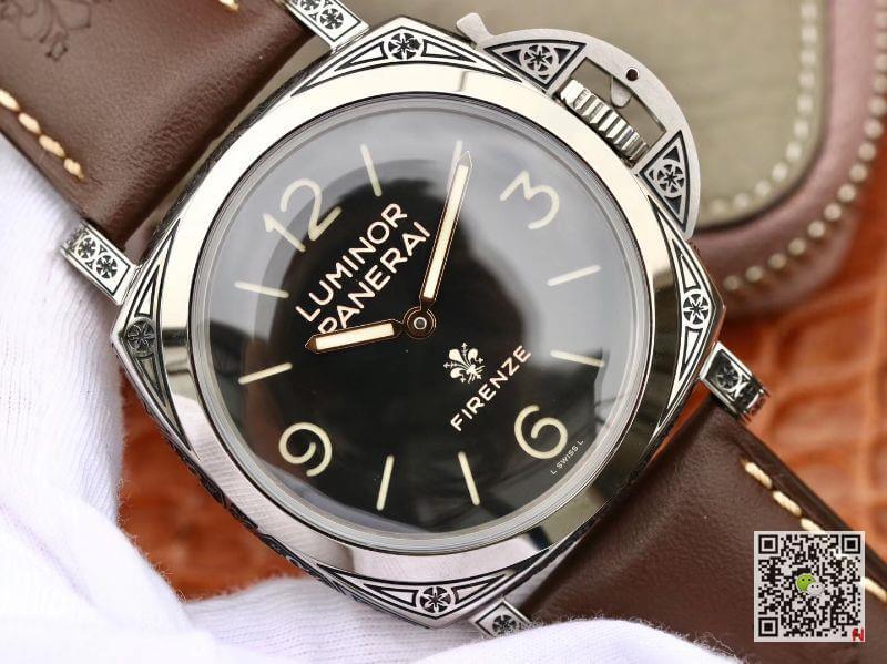 Pa*e*a1 Replica Luminor 1950 PAM00972 Firenze 3 Days Acciaio 1:1 Best Edition Swiss Manual Winding Movement Black Dial