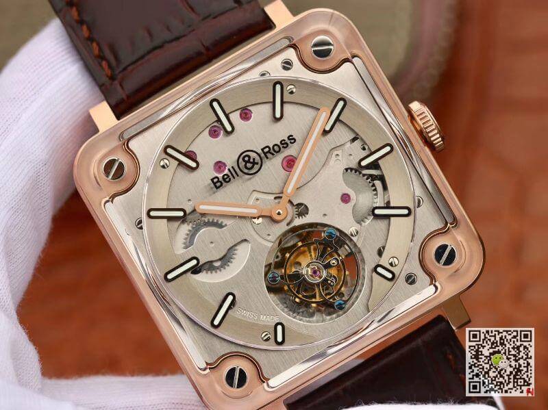 Replica Bell Ross BR-X2 Tourbillon 18K Rosegold Case Mechanical Watches 1:1 Best Edition Swiss ETA380 Tourbillon Movement