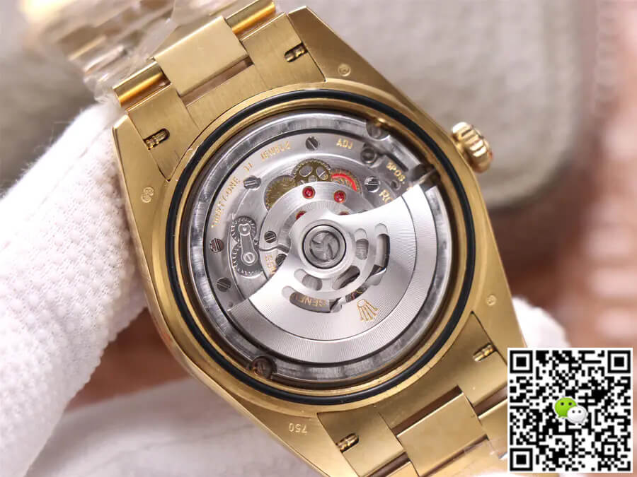 Replica R01ex Day Date 40MM 1:1 Best Edition EW Factory Yellow Gold Black Dial