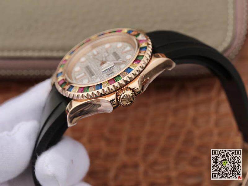 Replica R01ex Oyster Perpetual Yacht-Master 116695 40mm Men Watches 1:1 Best Edition With Gem-Set Bezel