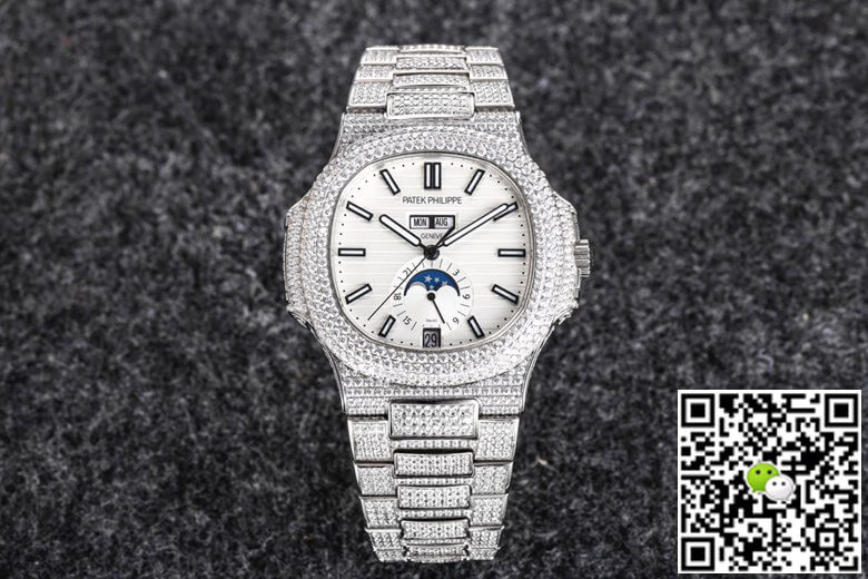 Replica Pat*k Phi1i*pe Nautilus 5726 1:1 Best Edition R8 Factory Gypsophila D1am0nd White Dial