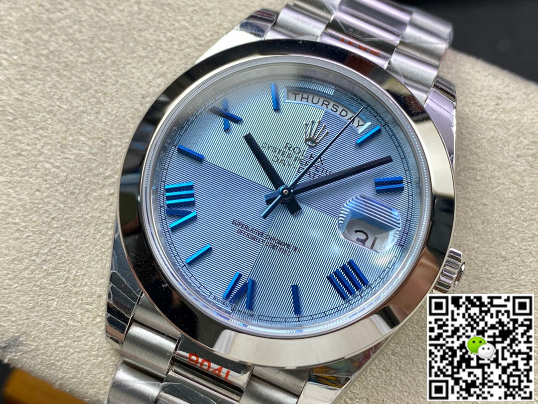 Replica R01ex Day Date M228206-0001 1:1 Best Edition EW Factory Blue Dial