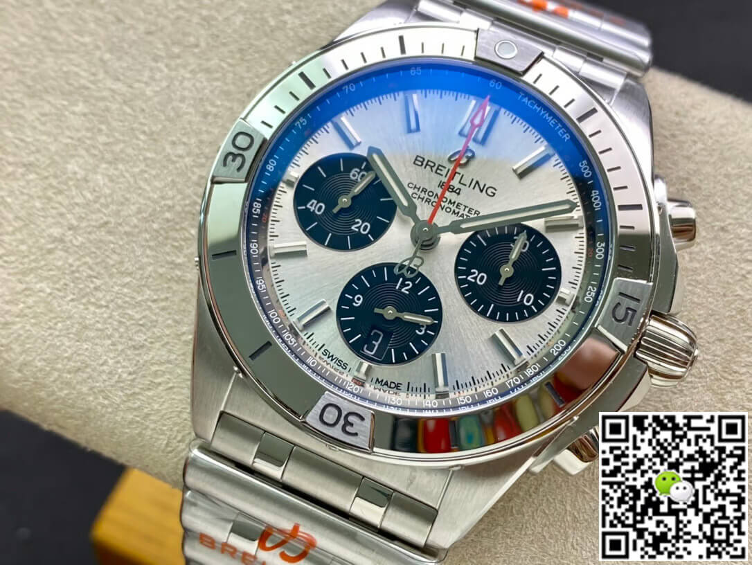 Replica Breitling Chronomat AB0134101G1A1 1:1 Best Edition GF Factory White Dial