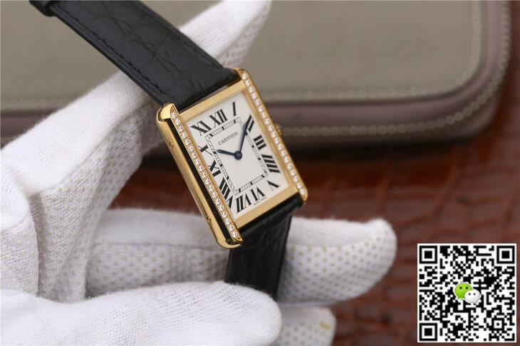 Ca*t1er Replica Tank Ladies 1:1 Best Edition K11 Factory Yellow Gold D1am0nd