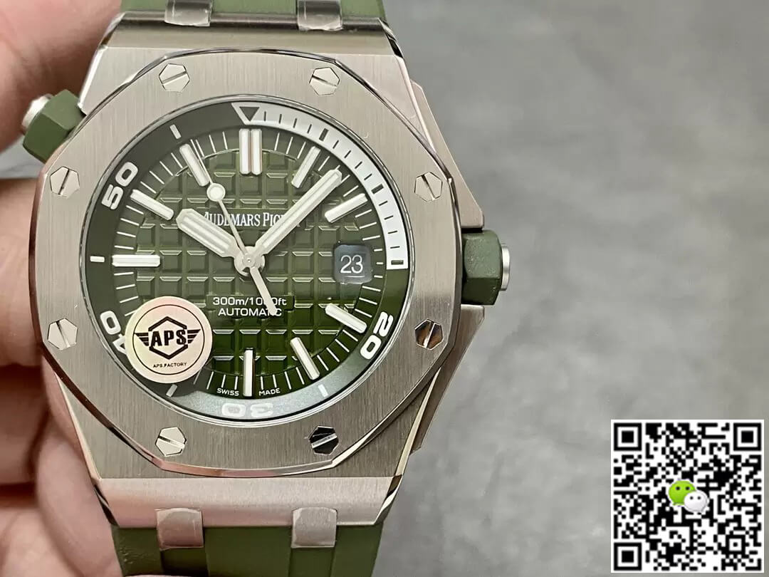 Replica Audemars P1g*et Royal Oak Offshore 15710ST.OO.A052CA.01 1:1 Best Edition APS Factory Green Dial