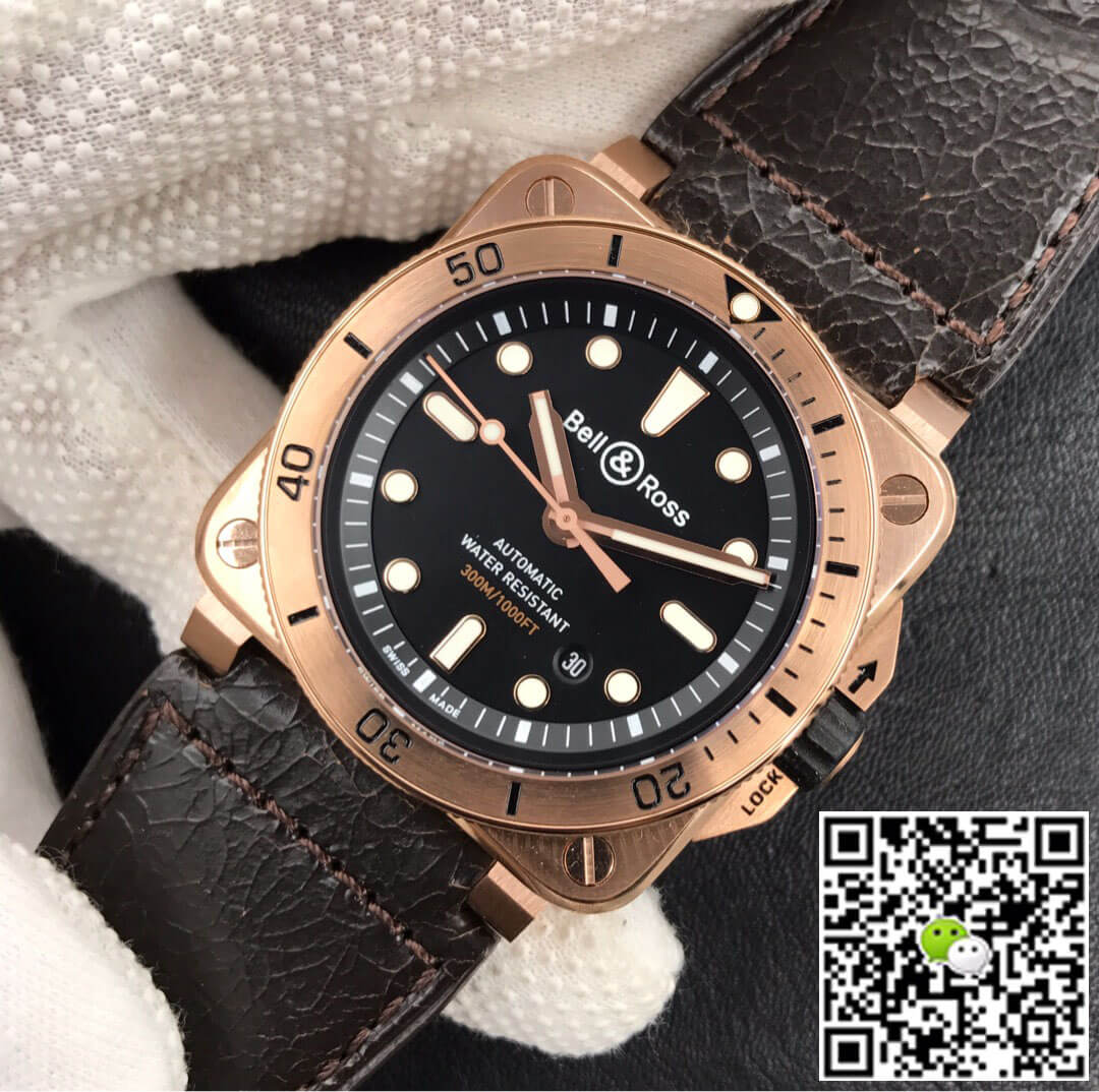 Replica Bell Ross BR0392-D-BL-BR/SCA 1:1 Best Edition Black Dial