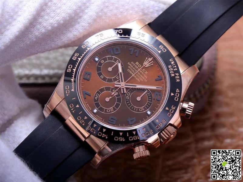 R01ex Daytona Replica M116515LN-0015 1:1 Best Edition Noob Factory Brown Dial Swiss ETA4130