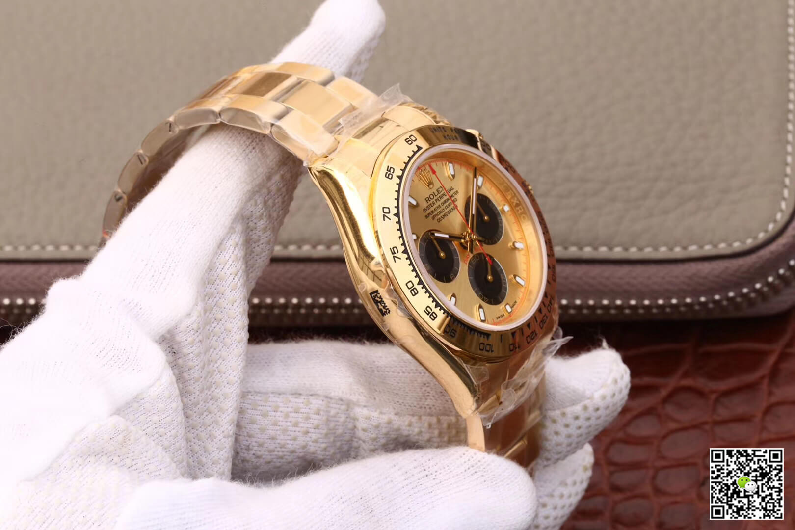 Replica R01ex Daytona 116508 1:1 Best Edition JH Factory Yellow Gold Black Chronograph
