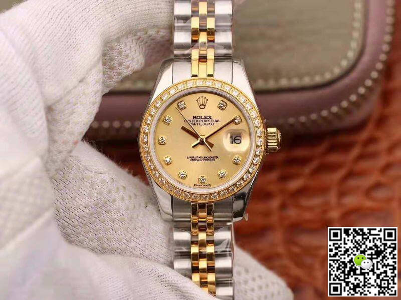 Replica R01ex Lady Datejust 28MM 1:1 Best Edition Swiss NH05 Movement Plating 18K Gold Dial