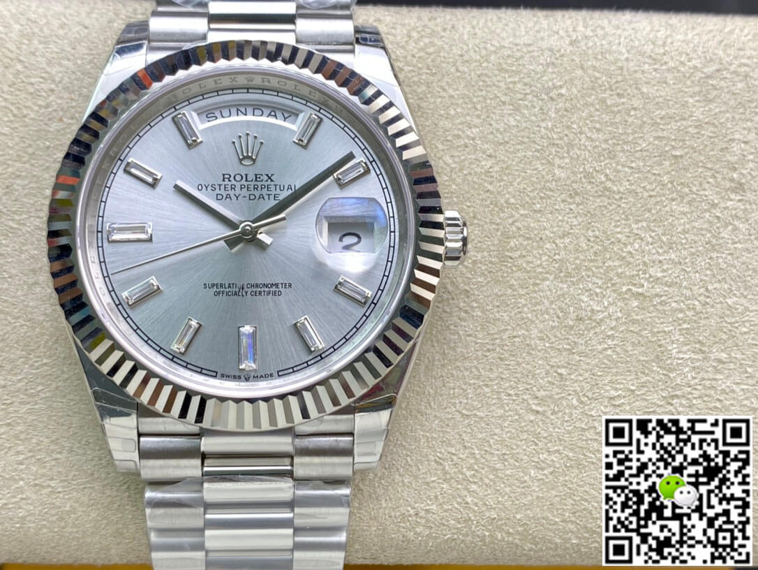 Replica R01ex Day Date M228239-0003 1:1 Best Edition EW Factory White Gold