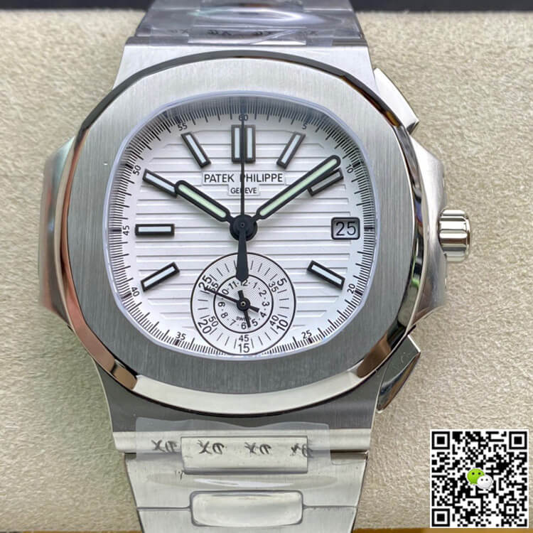 Replica Pat*k Phi1i*pe Nautilus 5980/1A-019 1:1 Best Edition 3K Factory V2 White Dial