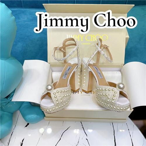 J1m*y Ch00 pearl block heels