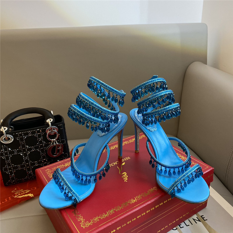 Rene Caovilla Classic Snake Wrap Sandals