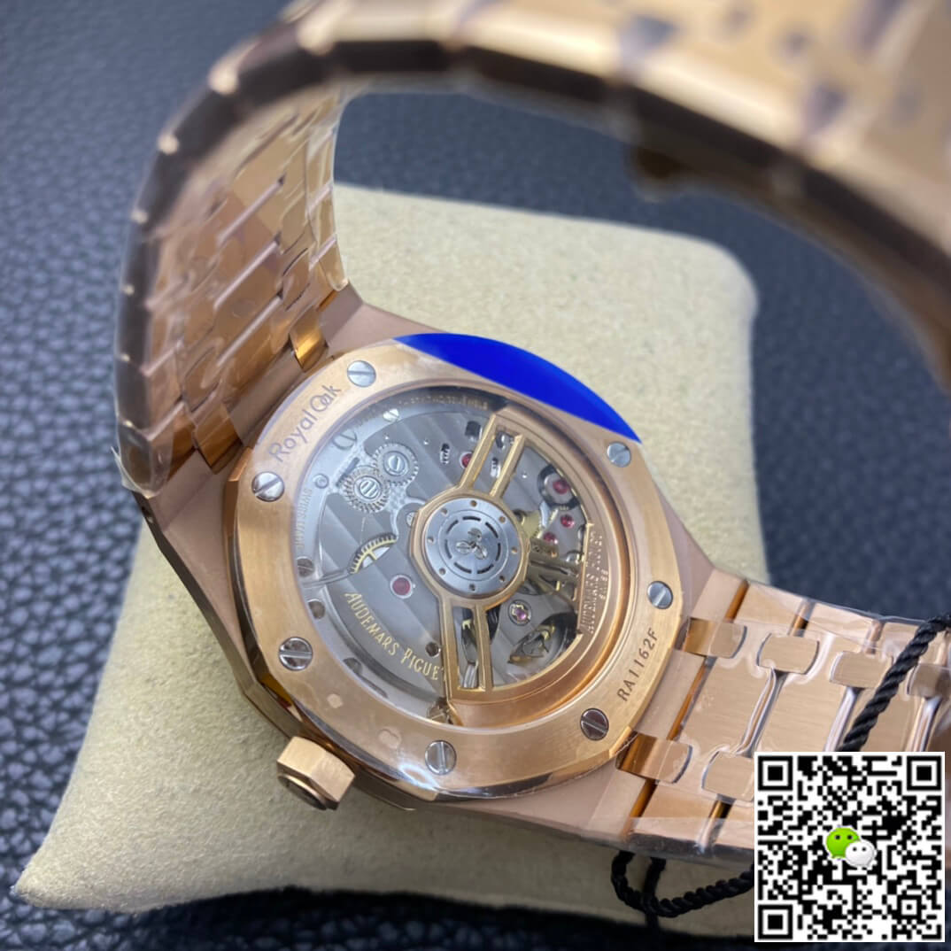 Replica Audemars P1g*et Royal Oak 15500 1:1 Best Edition ZF Factory Rose Gold White Dial