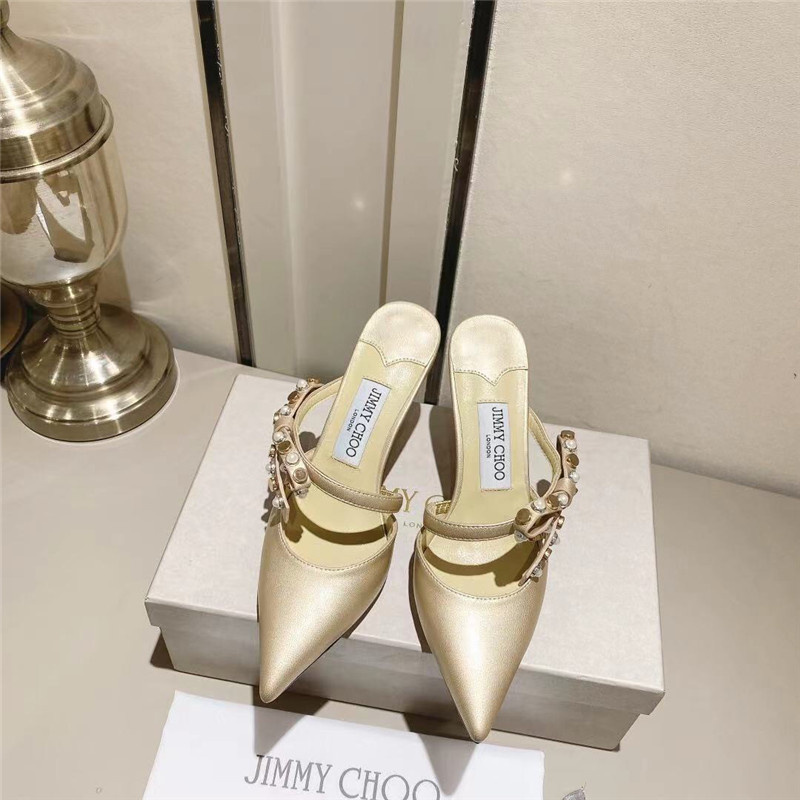 J1m*y Ch00 bow heels dupe Bow High Heel Sandals Slippers