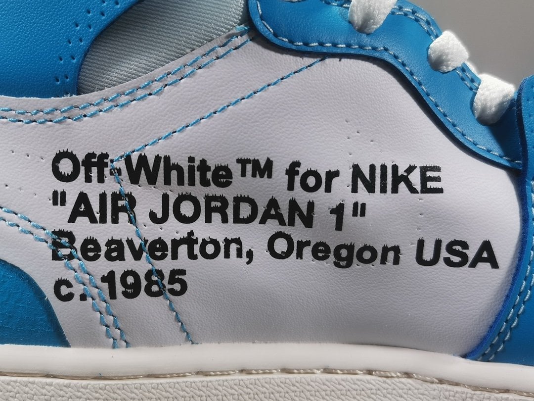 Jordan 1 Retro High Off-White University Blue Extended Size