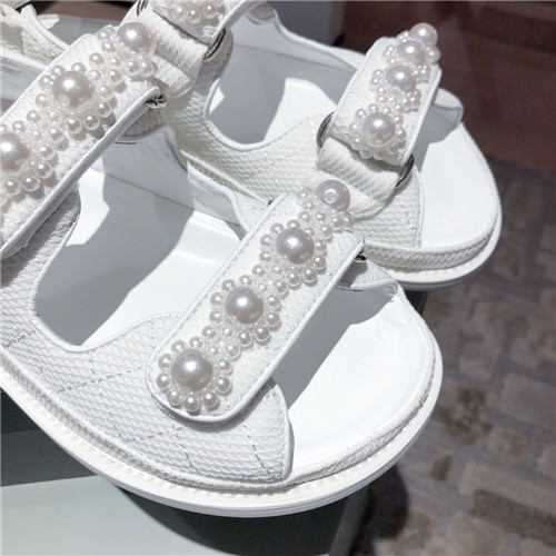 Ch**el flat sandals womens