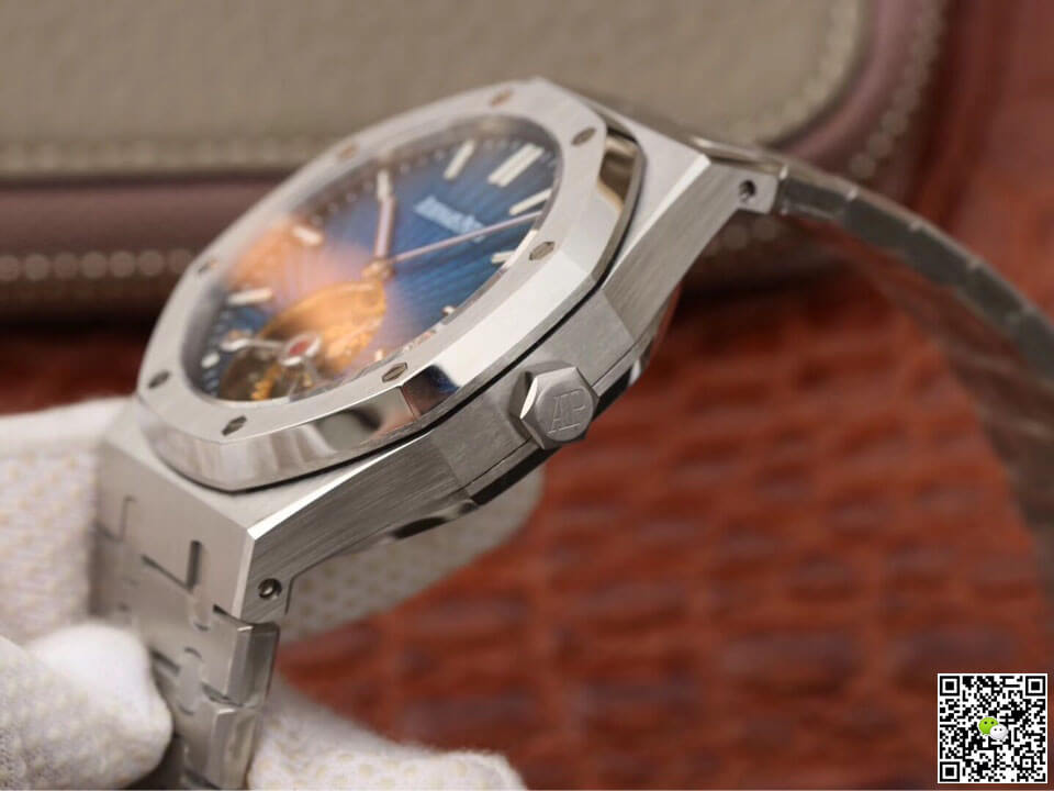 Replica Audemars P1g*et Royal Oak Tourbillon 26522TI.OO.1220TI.01 1:1 Best Edition JF Factory Smoky Blue Dial