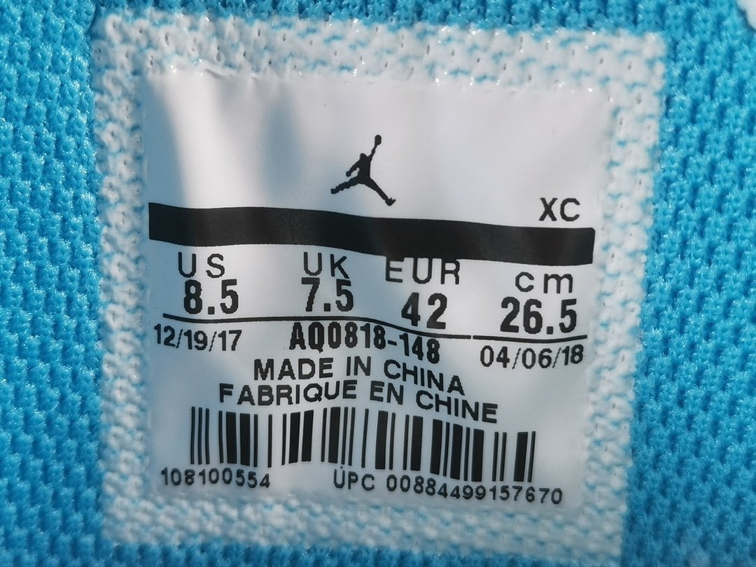 Jordan 1 Retro High Off-White University Blue Extended Size