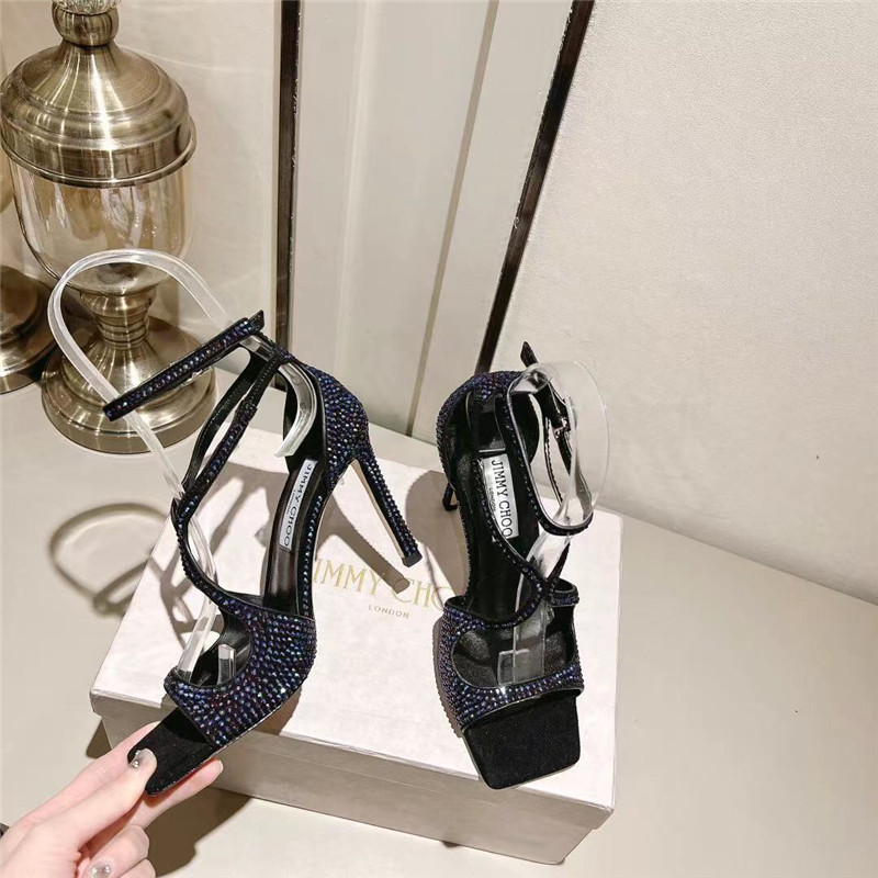J1m*y Ch00 hot D1am0nd series high-heeled sandals