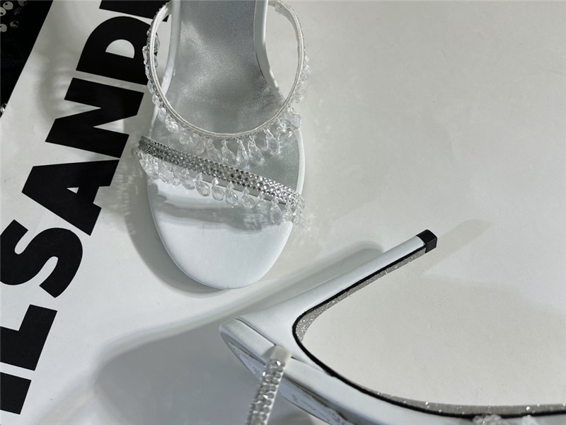 rene caovilla cleo chandelier satin sandals
