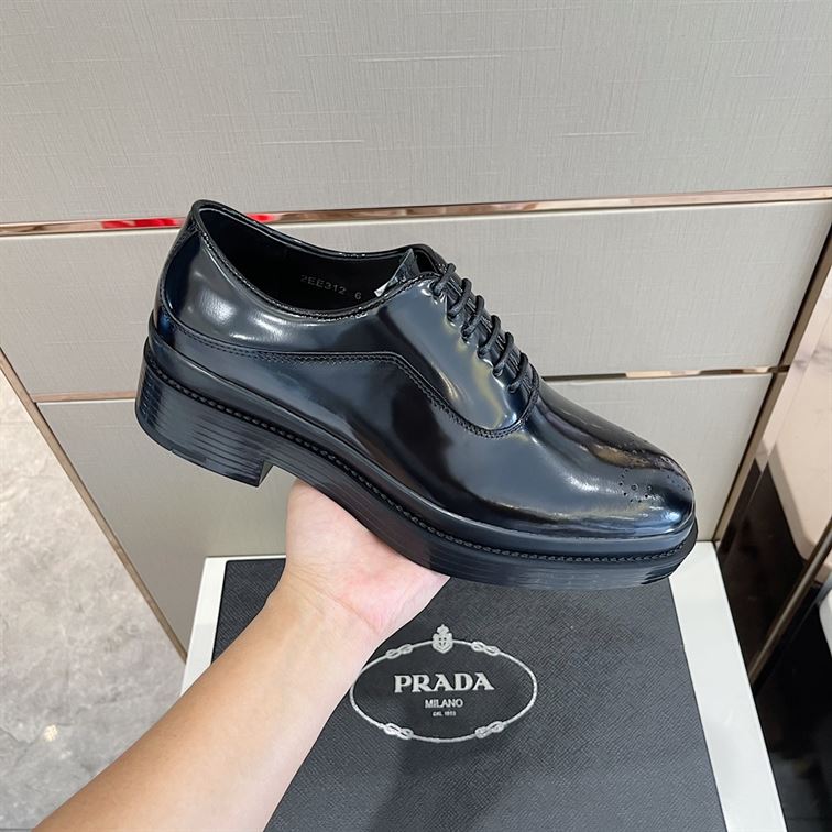 Pra*a MONOLITH BRUSHED LEATHER OXFORD SHOES   PRS040