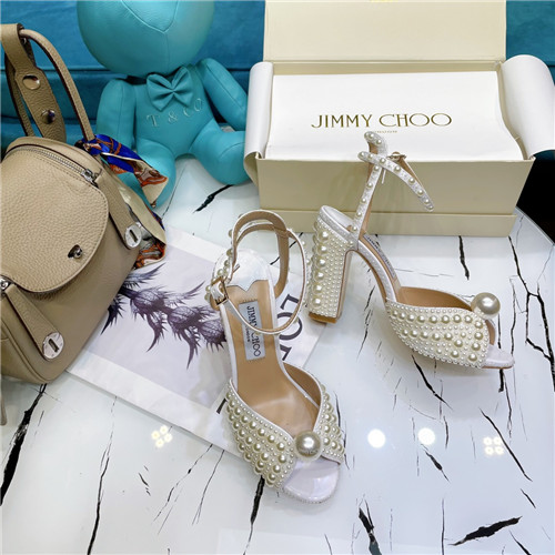 J1m*y Ch00 pearl block heels
