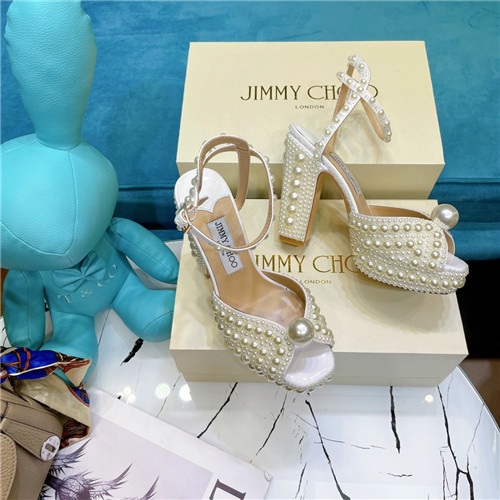 J1m*y Ch00 pearl block heels