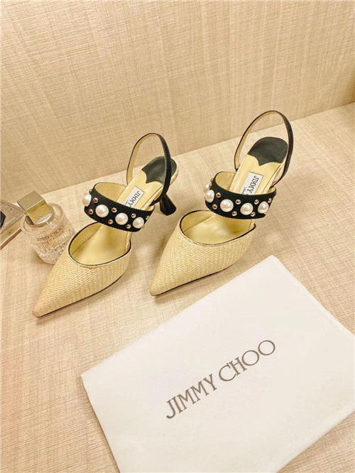 J1m*y Ch00 Pearl Heels Dupe pearl rivet high heel sandals