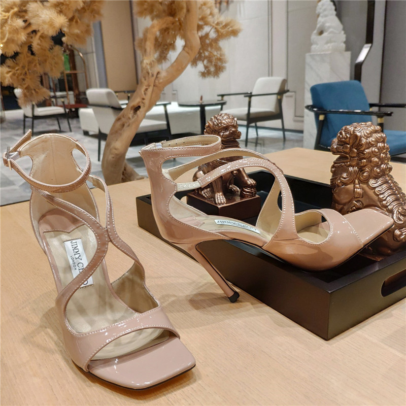 J1m*y Ch00 heeled satin sandals