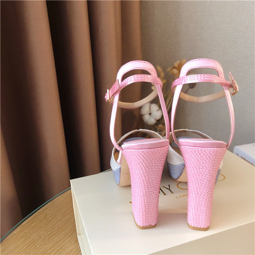 J1m*y Ch00 pearl block heels
