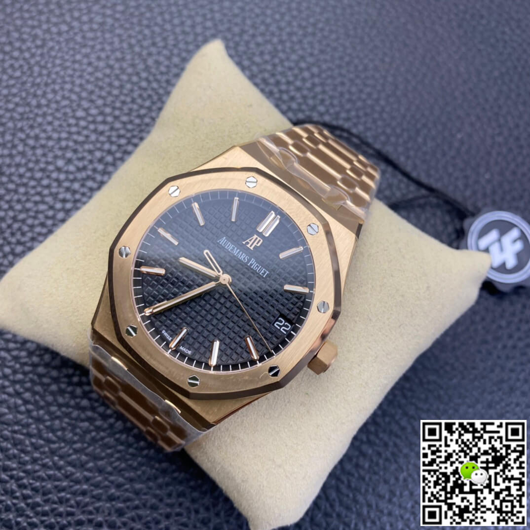 Replica Audemars P1g*et Royal Oak 15500OR.OO.1220OR.01 1:1 Best Edition ZF Factory Black Dial