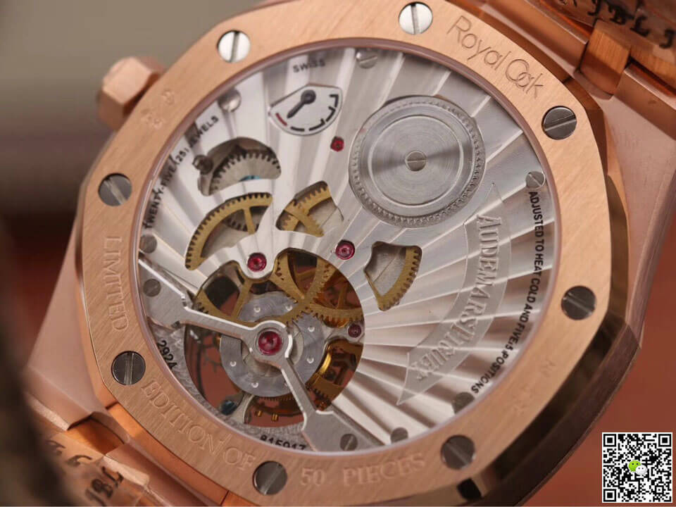 Replica Audemars P1g*et Royal Oak Tourbillon 26522OR.OO.1220OR.01 1:1 Best Edition JF Factory Blue Dial