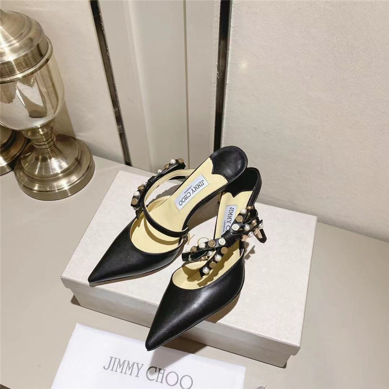 J1m*y Ch00 bow heels dupe Bow High Heel Sandals Slippers