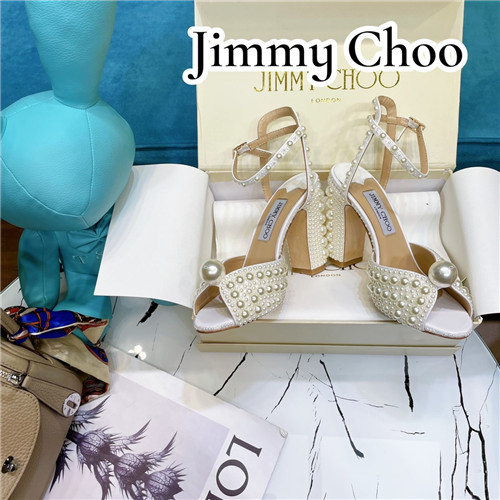 J1m*y Ch00 pearl block heels