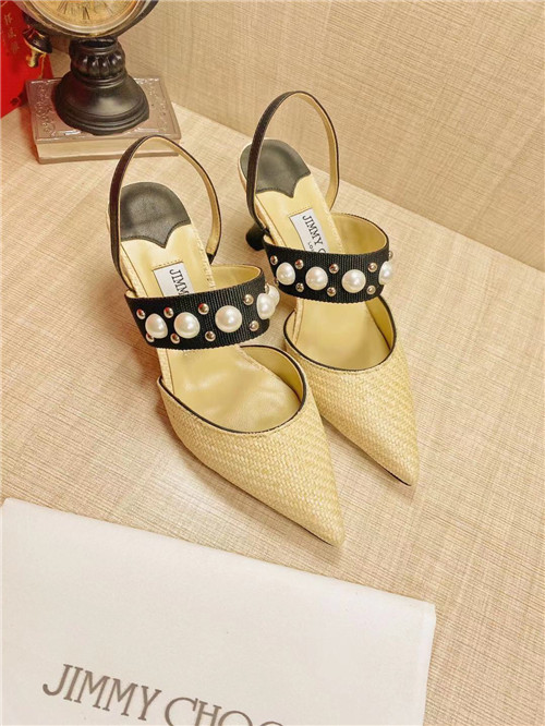 J1m*y Ch00 Pearl Heels Dupe pearl rivet high heel sandals