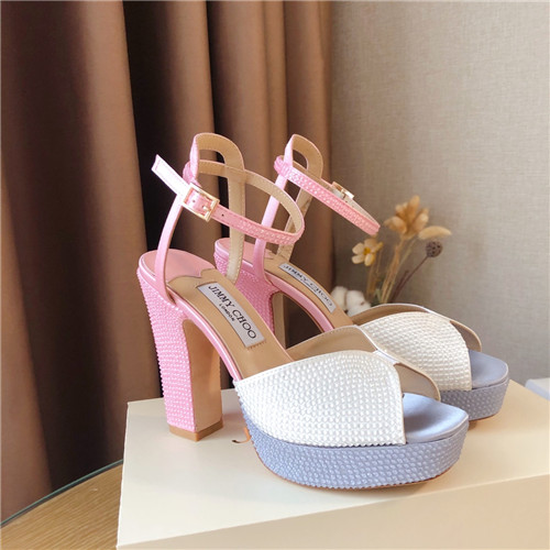 J1m*y Ch00 pearl block heels