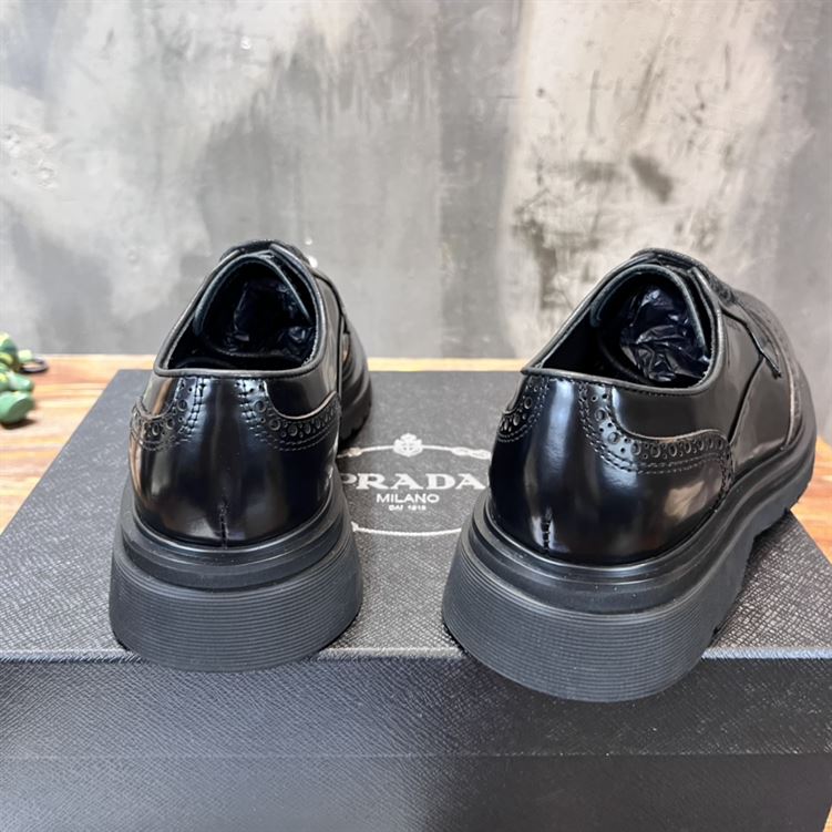 Pra*a BRUSHED LEATHER DERBY BROGUE SHOES SHOES PRS033