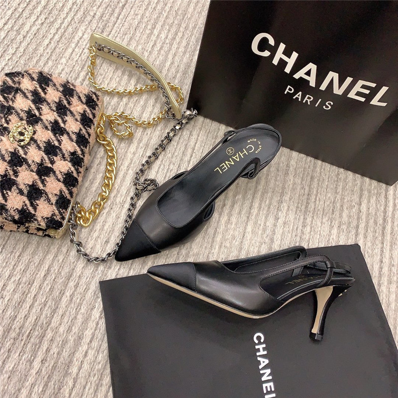 Ch**el Slingback Dupe heels in Black